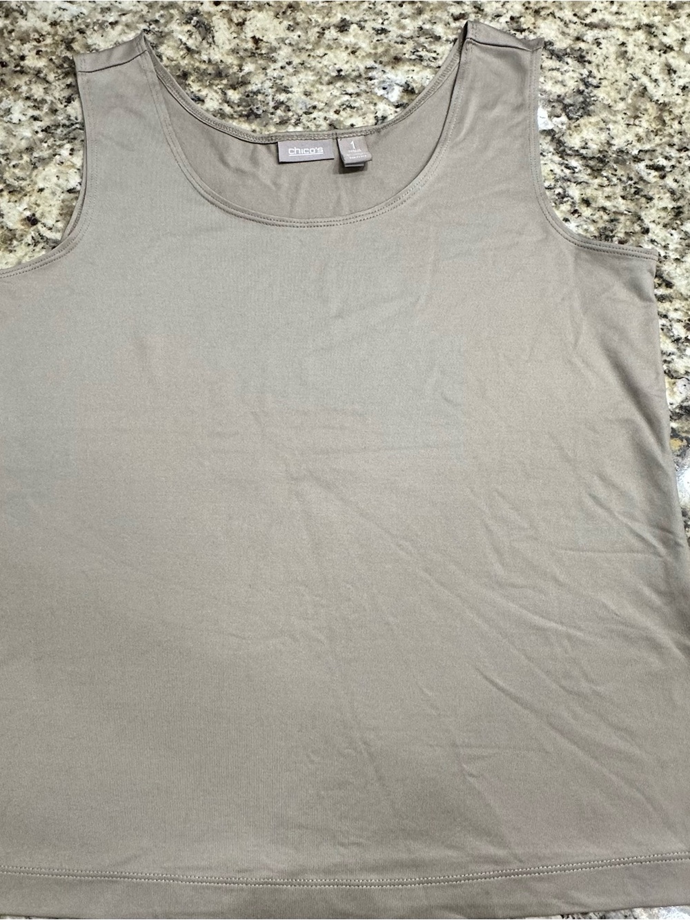 Chico's Travelers Tank Top in Taupe Sz 1